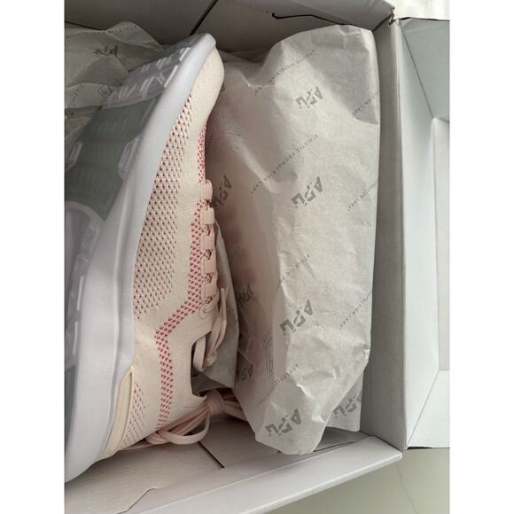 APL Athletic Propulsion Labs Techloom Breeze Sneakers Cream Fire Coral Size 8.5 - Picture 4 of 9